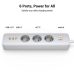 Πολύπριζο Ασφαλείας UGREEN CD286 25357 6 Θέσεων GaN PD 30W 2m - Λευκο