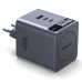Φορτιστής UGREEN X616 65828 100W GaN PD με Καλώδιο Type-C Ρυθμιζόμενου Μήκους 0.7m  και Θύρα USB-Α  & θύρα USB-C  - Grey