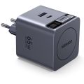 Φορτιστής Ugreen X614 65822 45W GaN PD με Καλώδιο Type-C Ρυθμιζόμενου Μήκους 0.7m και Θύρα USB-Α  & θύρα USB-C  - Grey