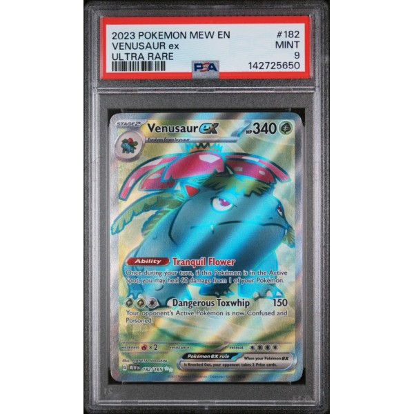 Venusaur Ex - Pokémon 151 -  English 2023 -  #182/165 - PSA MINT 9 - Pokemon Graded Card