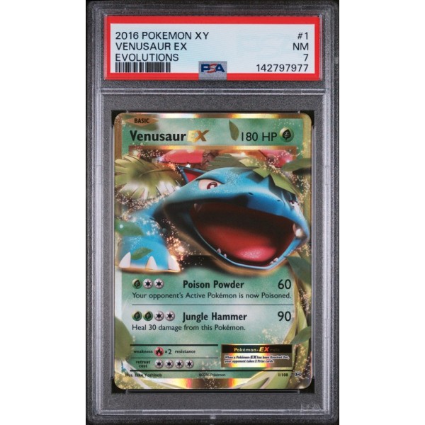 Venusaur EX - XY Evolutions - English 2016 -  #001/108 - PSA NM 7 - Pokemon Graded Card