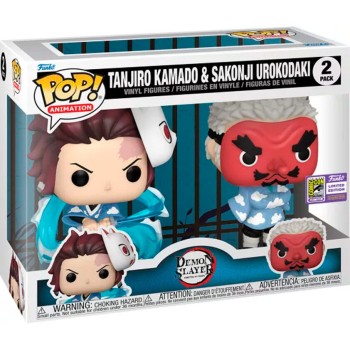 Funko Pop! Animation: Demon Slayer - Tanjiro Kamado & Sakonji Urokodaki (2 pack )