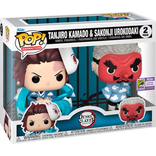 Funko Pop! Animation: Demon Slayer - Tanjiro Kamado & Sakonji Urokodaki (2 pack )