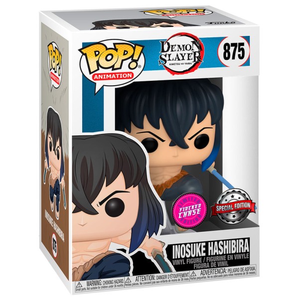 Funko Pop! Animation: Demon Slayer - Inosuke Hashibira Exclusive Chase (Flocked) #875