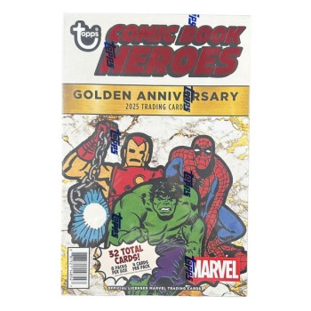 Topps - Marvel 2025 Comic Book Heroes 1975 Golden Anniversary Box  – Booster Box (8 Packs)