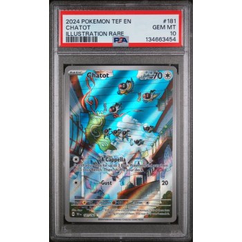 Chatot #181 – Temporal Forces (2024) – Illustration Rare – PSA 10 GEM MINT – English