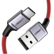 Ugreen Καλώδιο Φόρτισης και Μεταφοράς Δεδομένων 3A - USB σε Type-C 1m - Red