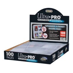 Ultra Pro (4-Pocket) Secure Platinum Series Page - Up-Loading για Toploaders (100 Τεμάχια) – Transparent