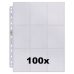Ultra Pro (9-Pocket) Secure Silver  Series Page - Up-Loading για Toploaders (100 Τεμάχια) – Transparent