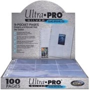 Ultra Pro (9-Pocket) Secure Silver  Series Page - Up-Loading για Toploaders (100 Τεμάχια) – Transparent