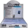Ultra Pro (9-Pocket) Secure Silver  Series Page - Up-Loading για Toploaders (100 Τεμάχια) – Transparent