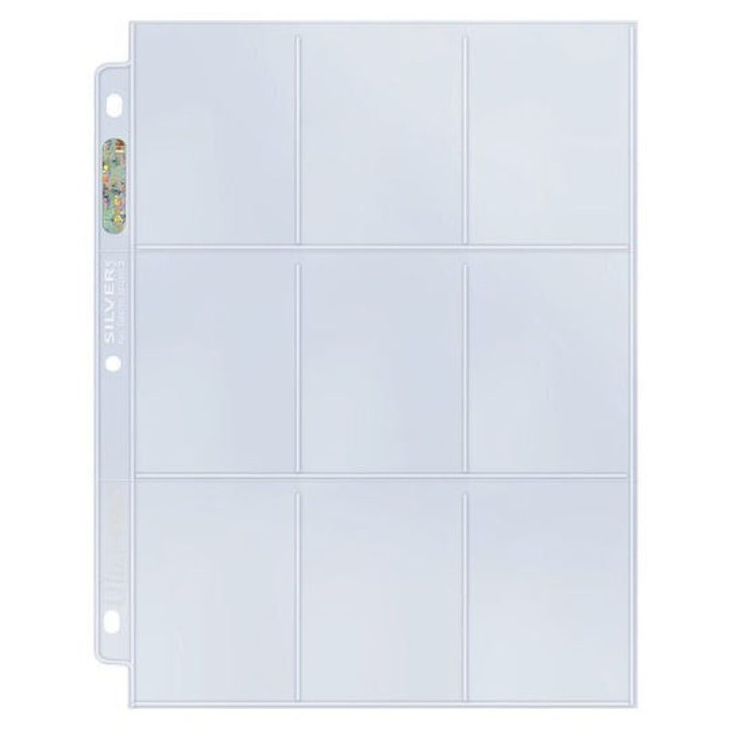 Ultra Pro (9-Pocket) Secure Silver  Series Page - Up-Loading για Toploaders (1 Τεμάχιο) – Transparent