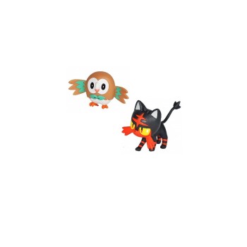Pokémon Battle Figure Set – Rowlet & Litten 2-Pack