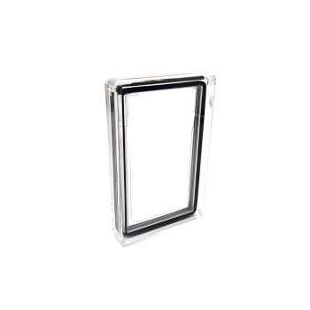 Μαγνητική Διαφανής Ακρυλική Θήκη για BGS Slabs με Μαύρη Προστατευτική Ενίσχυση – Premium Display Stand 