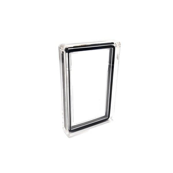 Μαγνητική Διαφανής Ακρυλική Θήκη για BGS Slabs με Μαύρη Προστατευτική Ενίσχυση – Premium Display Stand 