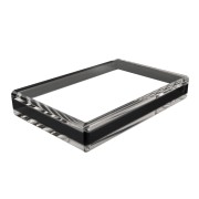 Μαγνητική Διαφανής Ακρυλική Θήκη για BGS Slabs με Μαύρη Προστατευτική Ενίσχυση – Premium Display Stand 