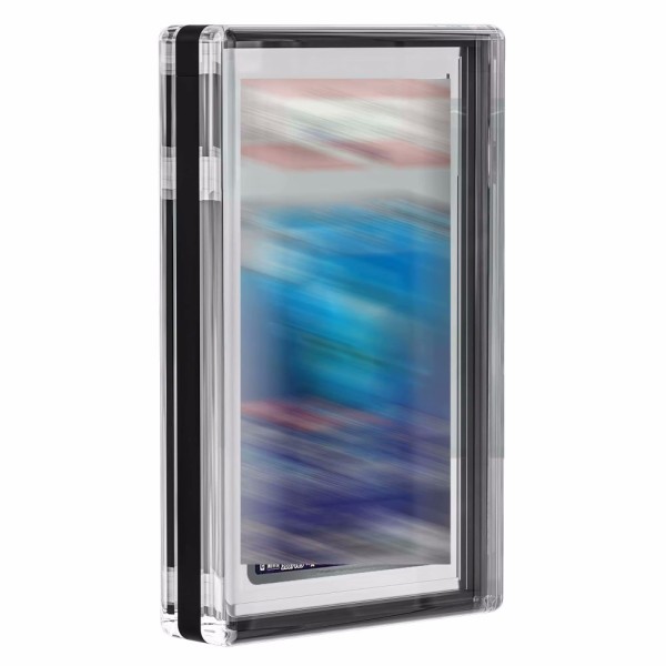 Μαγνητική Διαφανής Ακρυλική Θήκη για PSA Graded Cards με Μαύρη Προστατευτική Ενίσχυση – Premium Display Stand