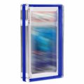 Μαγνητική Διαφανής Ακρυλική Θήκη για Bumpered  PSA Graded Card με Μπλέ Προστατευτική Ενίσχυση  Στο Πλαίσιο  – Premium Display Stand