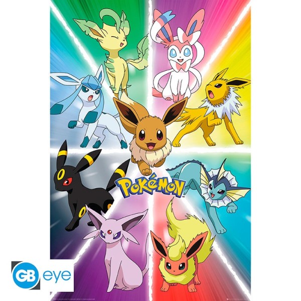 GB eye: Pokemon Eevee και Eeveelutions - Poster Maxi (91.5 x 61cm)