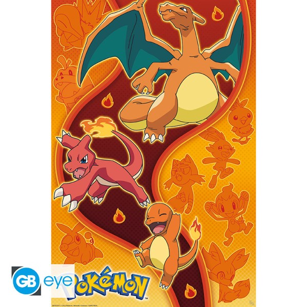 GB eye: Pokemon Fire Type - Poster Maxi (91.5 x 61cm)