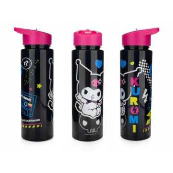 Sanrio: Kuromi (Punk Vibes) Παιδικό πλαστικό Παγούρι 700ml - Black