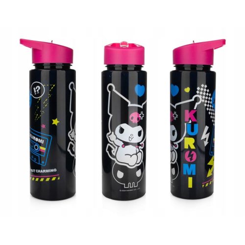 Sanrio: Kuromi (Punk Vibes) Παιδικό πλαστικό Παγούρι 700ml - Black