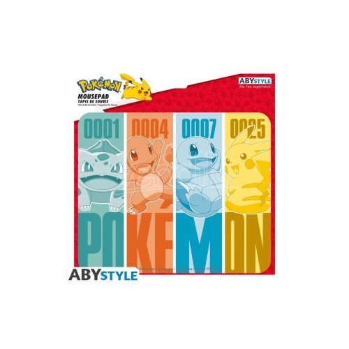 ABYSTYLE: MousePad  Με Σχέδιο Pokémon -  Kanto Starter”s 