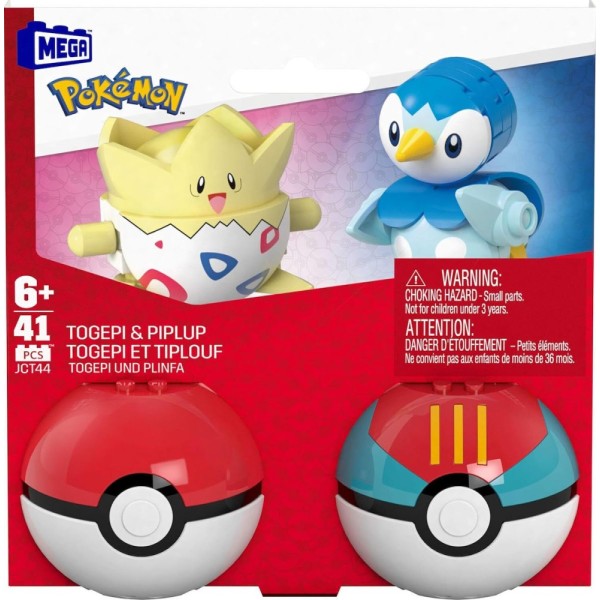Mega: Pokémon (2-Pack)  Building Toys Set  - Togepi and Piplup – 41  Κομμάτια