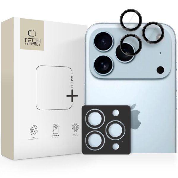 Tempered Glass Πίσω Κάμερας Tech-Protect Camera Camring Fit+ Cover για το iPhone 17 Pro Max/ 17 Pro /16 Pro Max/16 Pro - Black