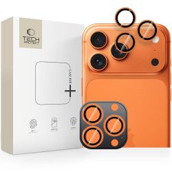 Tempered Glass Πίσω Κάμερας Tech-Protect Camera Camring Fit+ Cover για το iPhone 17 Pro Max/ 17 Pro/16 Pro Max/ 16 Pro  - Cosmic Orange