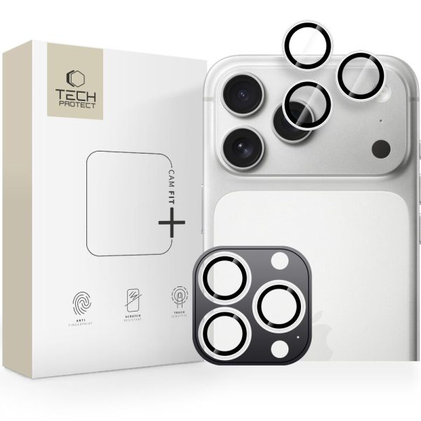 Tempered Glass Πίσω Κάμερας Tech-Protect Camera Camring Fit+ Cover για το iPhone 17 Pro Max/ 17 Pro/ 16 Pro  Max/ 16 Pro - Silver