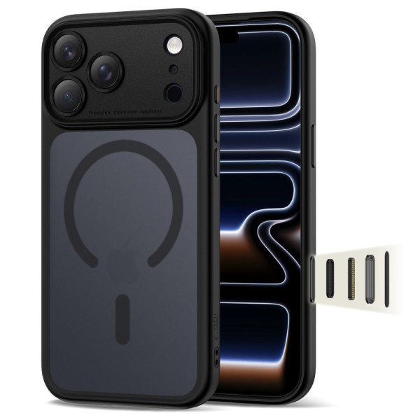 Θήκη Σιλικόνης Tech Protect Magpeak Magsafe CC για Apple iPhone 17 Pro Max -   Matte Black