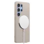 Θήκη Σιλικόνης Spigen Fit Mag Με Magsafe Back Cover για Samsung Galaxy S25 Ultra - Natural Titanium