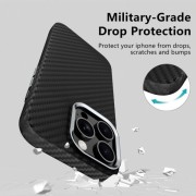 Σκληρή Θήκη Σιλικόνης Tech-Protect Ion Carbon Με Magsafe Back Cover για Samsung Galaxy S25 Ultra - Silver Black