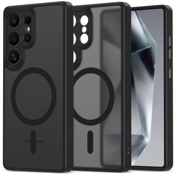 Σκληρή Θήκη Σιλικόνης Tech-Protect Magcam Με Magsafe Back Cover για Samsung Galaxy S25 Ultra - Matte Black