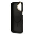 Σκληρή Θήκη Δερματίνης Guess Gold Frame με MagSafe για iPhone 17 - Black