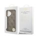 Σκληρή Θήκη Δερματίνης Guess Gold Frame με MagSafe για iPhone 17 - Brown