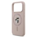 Θήκη Σιλικόνης Karl Lagerfeld Liquid Karl and Choupette με MagSafe για iPhone 17 Pro - Pink