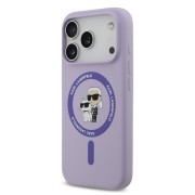 Θήκη Σιλικόνης Karl Lagerfeld Liquid Karl and Choupette με MagSafe για iPhone 17 Pro Max - Purple