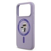 Θήκη Σιλικόνης Karl Lagerfeld Liquid Karl and Choupette με MagSafe για iPhone 17 Pro Max - Purple