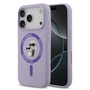 Θήκη Σιλικόνης Karl Lagerfeld Liquid Karl and Choupette με MagSafe για iPhone 17 Pro Max - Purple
