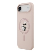 Θήκη Σιλικόνης Karl Lagerfeld Liquid Karl and Choupette με MagSafe για iPhone Air - Pink