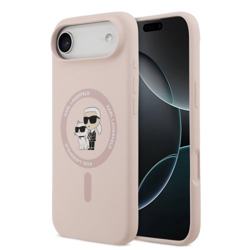 Θήκη Σιλικόνης Karl Lagerfeld Liquid Karl and Choupette με MagSafe για iPhone Air - Pink
