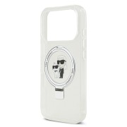 Σκληρή Θήκη Karl Lagerfeld Ringstand Karl and Choupette με MagSafe για iPhone 17 Pro - Clear