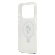 Σκληρή Θήκη Karl Lagerfeld Ringstand Karl and Choupette με MagSafe για iPhone 17 Pro - Clear