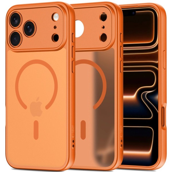 Θήκη Σιλικόνης Tech-Protect BasicMag με Magsafe για iPhone 17 Pro Max - Matte Cosmic Orange