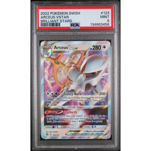 Arceus VStar -  Brilliant Stars - English 2022 - #123/172 - PSA Mint 9 - Pokemon Graded Card