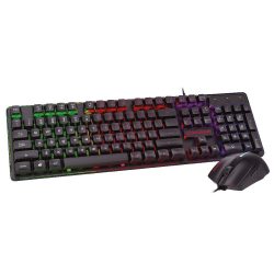 Gaming set 2in1 Keyboard + Mouse Zeroground Azai V3.0 με RGB φωτισμό - (US Layout)