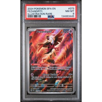 Fezandipiti - Shrouded Fable - English 2024 - #073/064 - PSA NM/MT 8 - Pokemon Graded Card