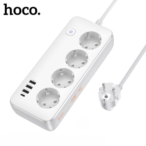 Πολύπριζο Ασφαλείας Hoco AC21 9 Θέσεων  17W 250V 1.5m - Λευκό